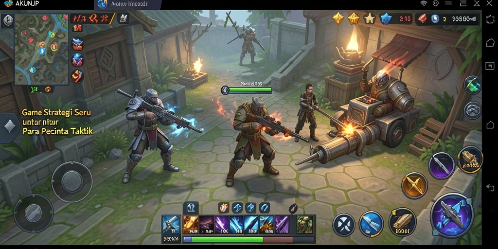 Screenshot gameplay AKUNJP yang menampilkan aksi strategi mendebarkan.