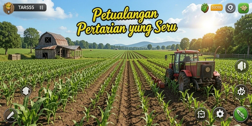 Tampilan menarik dari gameplay Farming di TAR555.