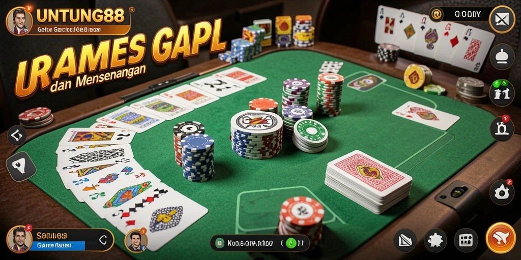 Tampilan gameplay Gaple yang seru dan interaktif di UNTUNG88.